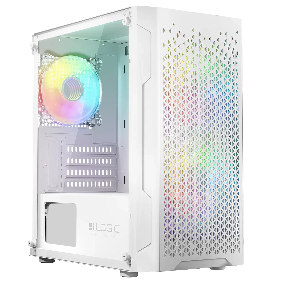 Nowy gamingowy Logic Aramis biały ARGB MINI AMD Ryzen 7 7800X3D / 32 GB / 960 SSD / Win 11 + Nvidia RTX 5060 Ti [16 GB]