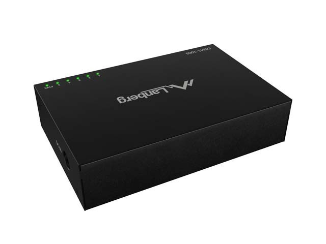 Switch 5-portowy Lanberg DSM1-1005 Gigabit | Metalowy 12V