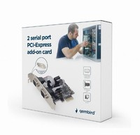 Kontroler 2 x RS232 / Gembird SPC-22 / PCI-e x1 / wysoki / niski profil