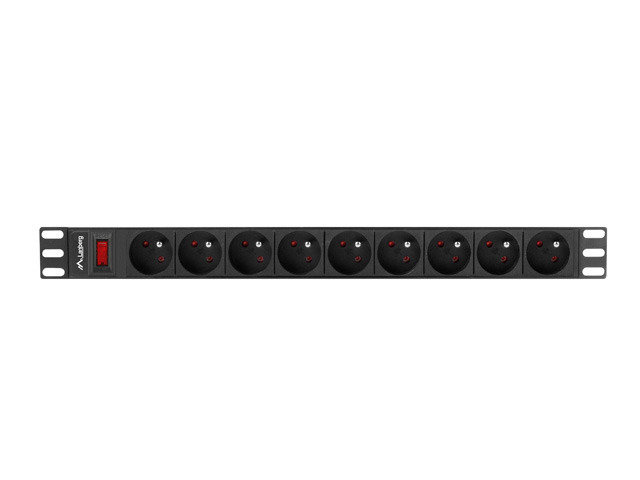 Listwa zasilająca Lanberg RACK 3m / 19" / 9 gniazd / czarna