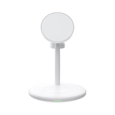 Ładowarka bezprzewodowa 3w1 Green Cell MagScape | MagSafe do iPhone Apple Watch AirPods | Biała