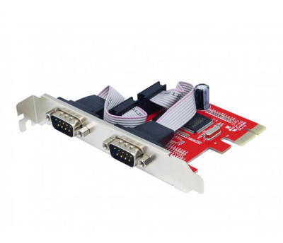 Poleasingowy kontroler 2 x COM (RS-232) Unitek Y-7504 / Moschip MCS9922CV / PCI-e x1 / wysoki profil