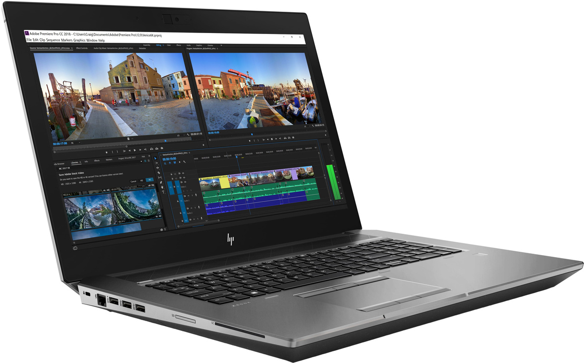 HP ZBook 17 G5 Core i7 8750H (8-gen.) 2,2 GHz / 16 GB / 2 TB SSD / 17,3'' FullHD / Win 11 Pro + Quadro P5200 / Klasa A-