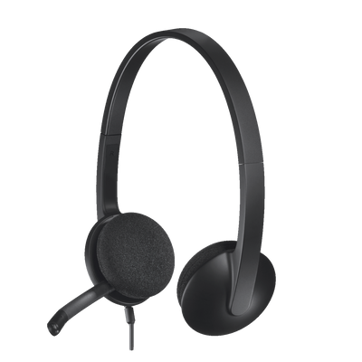 Słuchawki nauszne przewodowe Logitech H340 z mikrofonem