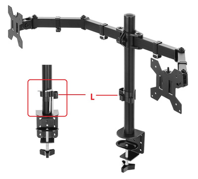 Biurkowy uchwyt na dwa monitory Vetouson VX-172
