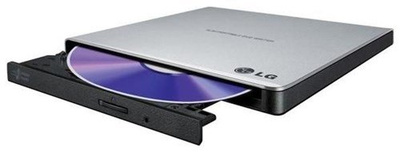 Nagrywarka Zewnętrzna  RW LG GP57ES40 silver slim USB Soft BOX
