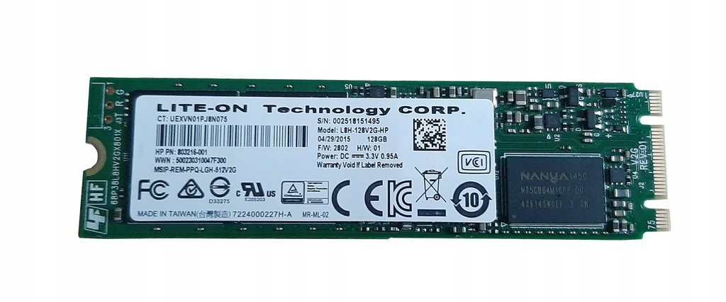 Dysk SSD SATA / Lite-On L8H-128V2G-HP / 128 GB / M.2