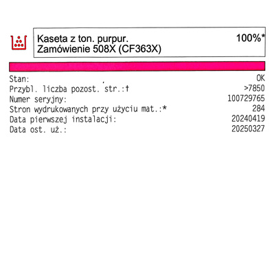 OUTLET toner HP CF363XC do M552dn M553 magenta