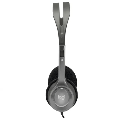 Słuchawki nauszne przewodowe Logitech H110 z mikrofonem