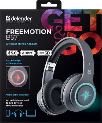 OUTLET Słuchawki bezprzewodowe Defender Freemotion B571 z mikrofonem