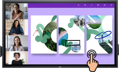 Powystawowy interaktywny dotykowy Dell C5524QT UHD 4K z głośnikami