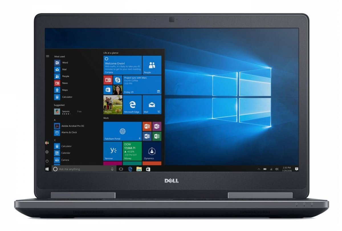 Dell Precision 7720 Core i7 6920HQ (6-gen.) 2,9 GHz / 16 GB / 240 SSD / 17,3'' FullHD / Win 10 Prof. + Quadro P4000M