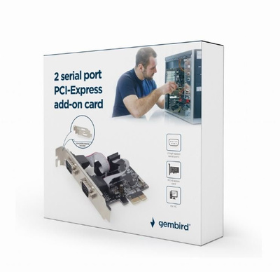 Kontroler 2 x RS232 / Gembird SPC-22 / PCI-e x1 / wysoki / niski profil