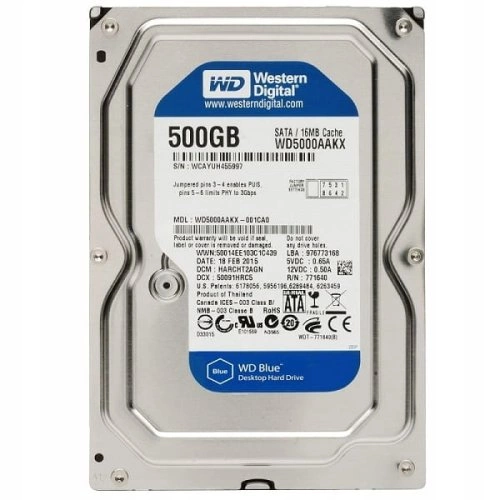 Dysk HDD / WD WD5000AAKX / 500 GB / 3,5" SATA III
