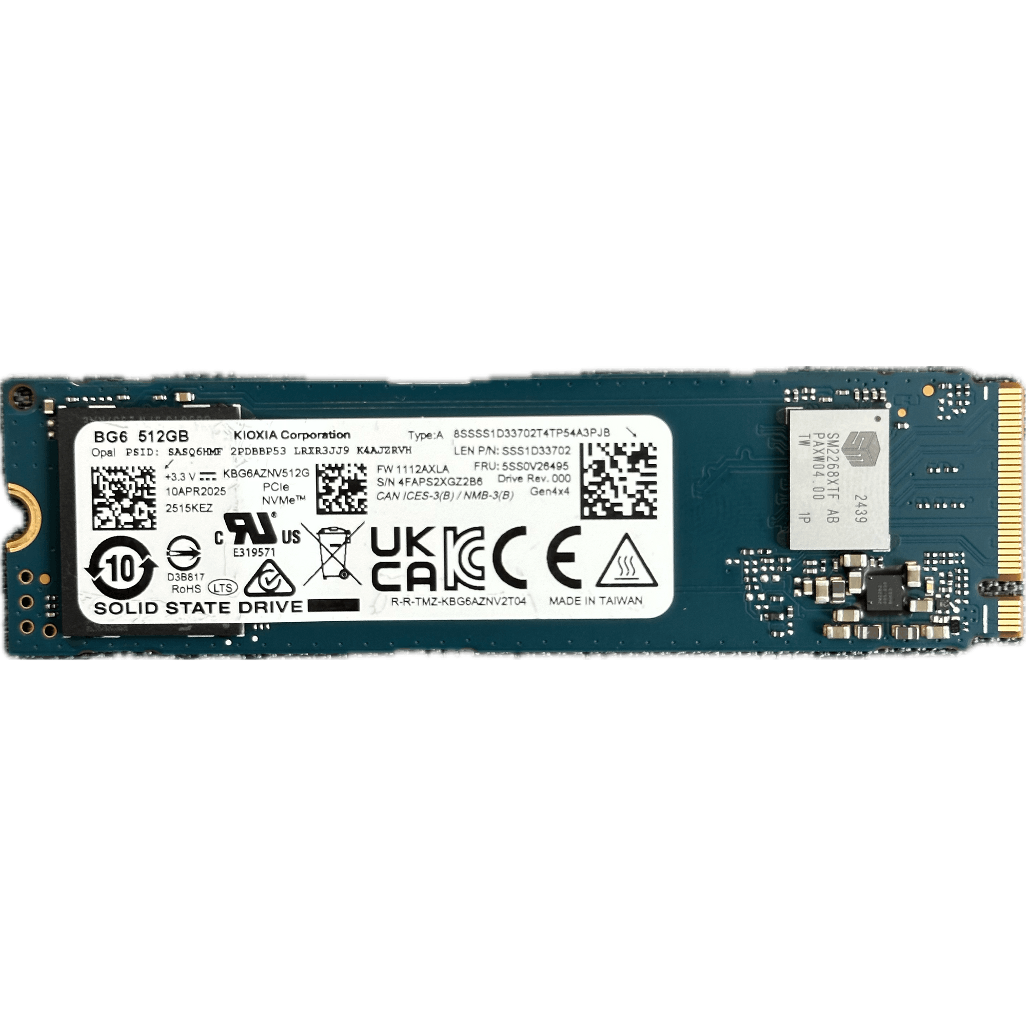 Dysk SSD NVMe / Kioxia BG6 KBG6AZNV512G / 512 GB / M.2 2280 PCIe 4.0