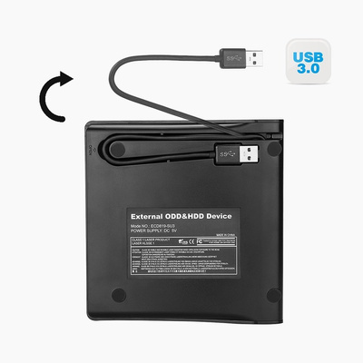 Nowy zewnętrzny napęd DVD-RW ECD819-SU3 Slim USB 3.0 (nagrywarka)