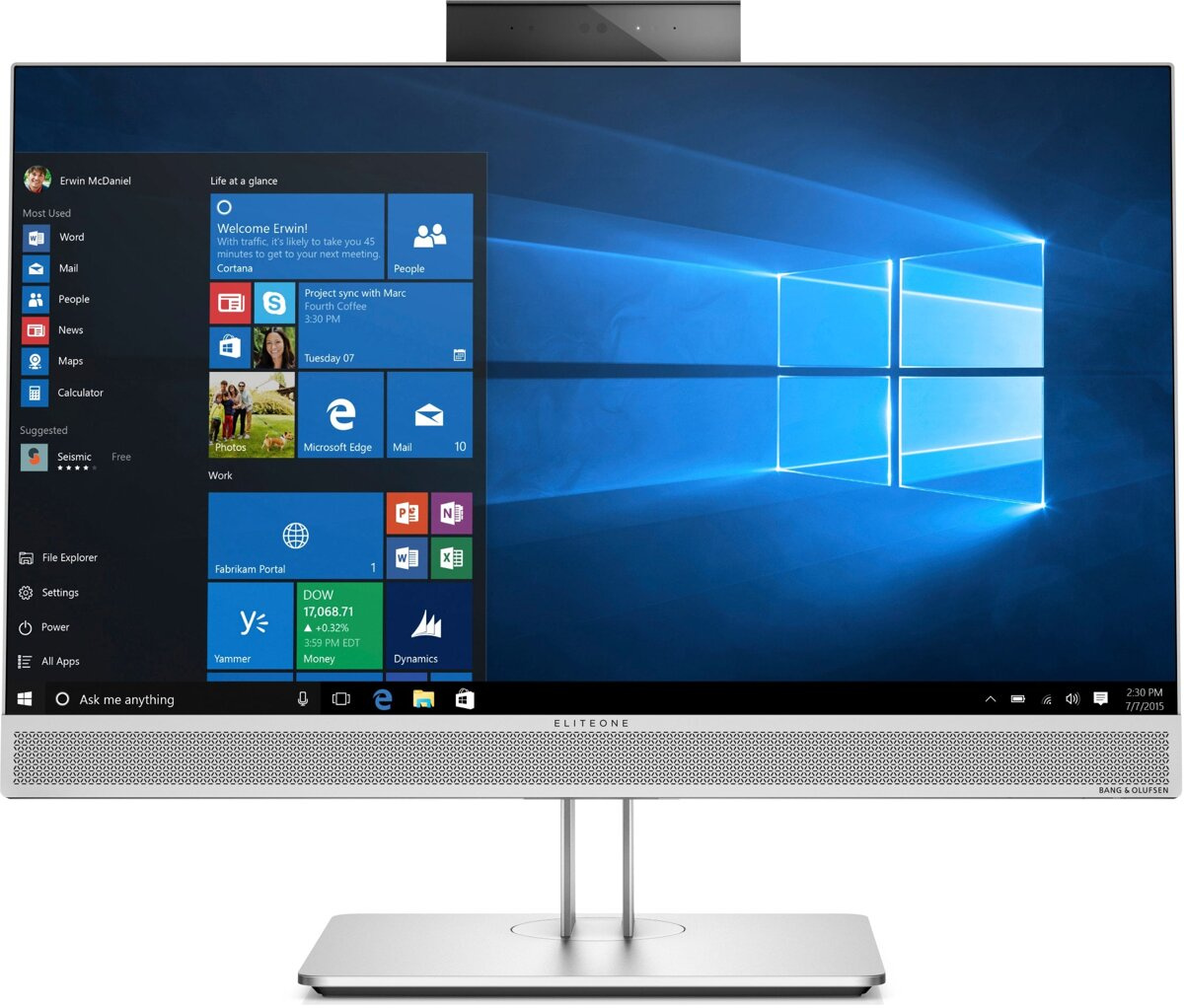 HP EliteOne 800 G5 AIO Core i7 9700 3,0 GHz / 8 GB / 240 SSD / 23,8'' FullHD / Win 11 / Klasa A-