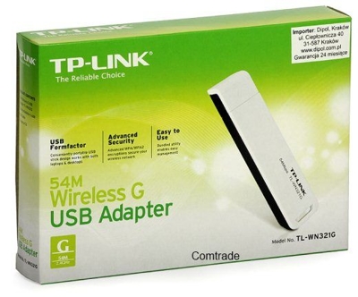 Bezprzewodowa karta sieciowa USB, 54Mb/s, TP-Link TL-WN321G