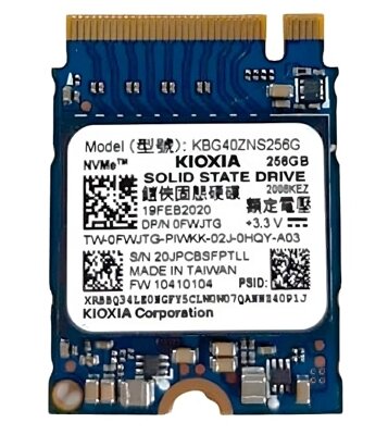 Dysk SSD NVMe / Kioxia/Toshiba KBG40ZNS256G / 256 GB / M.2 PCIe 3.0