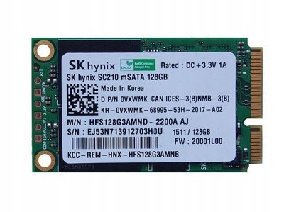 Dysk SSD / SKhynix SC210 (0VXWMK) / 128 GB / mSATA
