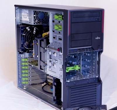 Fujitsu-Siemens Celsius M720 Tower Xeon E5 1620 3,6 GHz / 8 GB / 240 GB SSD + 500 GB / DVD / Win 10 Prof. (Update) + GTX 1060