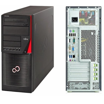 Fujitsu-Siemens Celsius W530 Tower Xeon E5-1280 3,6 GHz / 16 GB / 240 SSD / DVD / Win 10 Prof. (Update) 