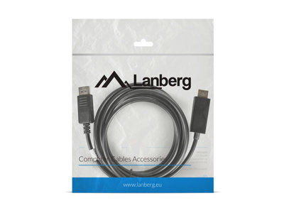 Kabel, DP do HDMI 3m, Lanberg