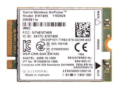 Modem WWAN LTE / Sierra Wireless AirPrime EM7455 (DW5811e) / do laptopów Dell