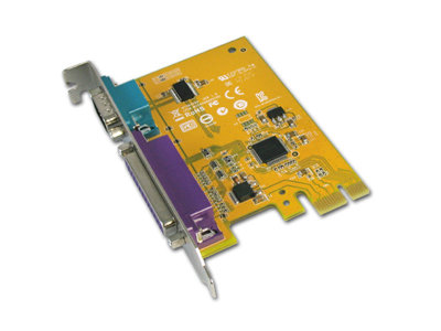 Poleasingowy kontroler 1 x COM + LPT MIO6469A / Sunix SUN2410 / PCI-e x1 / wysoki profil
