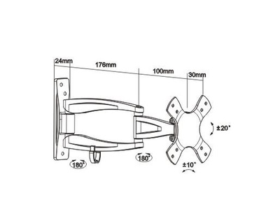 Uchwyt do monitora / telewizora LDA03-113 / 13-27" 15kg